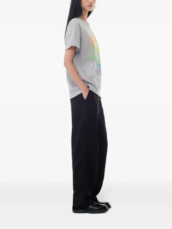 ⁦GANNI logo-print cotton T-shirt⁩ – תמונה ⁦4⁩