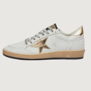 נעלי סניקרס עור לבן  GOLDEN GOOSE Ballstar leather sneakers