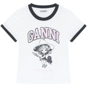 GANNI graphic-print T-shirt