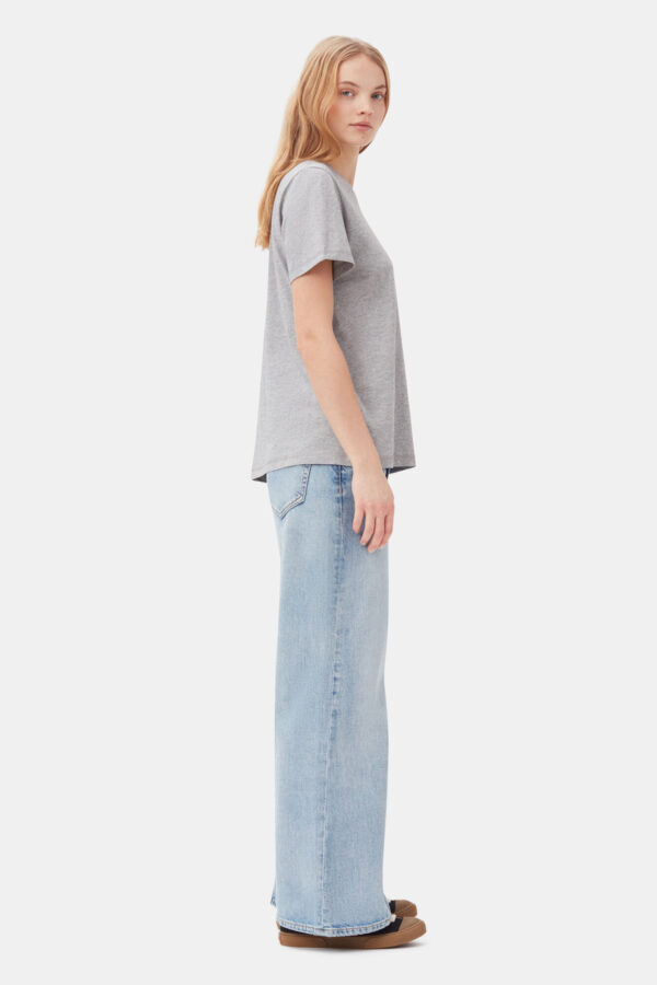 ⁦GANNI Grey Relaxed O-neck T-shirt⁩ – תמונה ⁦3⁩