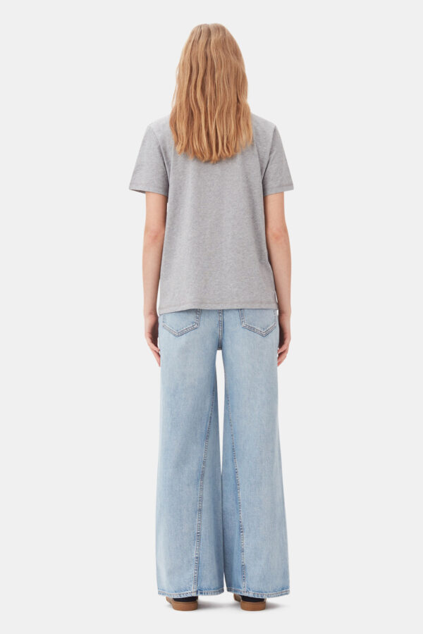 ⁦GANNI Grey Relaxed O-neck T-shirt⁩ – תמונה ⁦2⁩