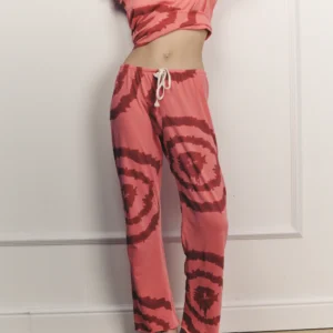 LORO PANTS TIE DYE PINK WITH RED