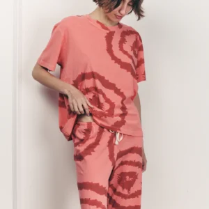 NULI OVER SIZED T PINK WITH RED