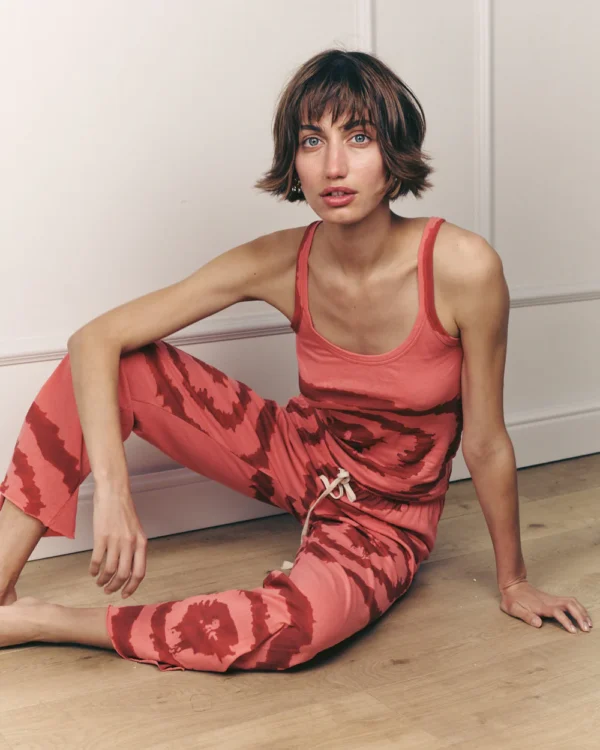 ⁦SOFIA TANK TIE DYE PINK WITH RED⁩ – תמונה ⁦2⁩