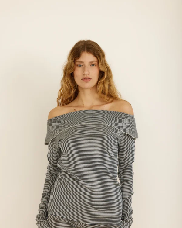 ⁦ANINA TOP BLUE STRIPES⁩ – תמונה ⁦2⁩