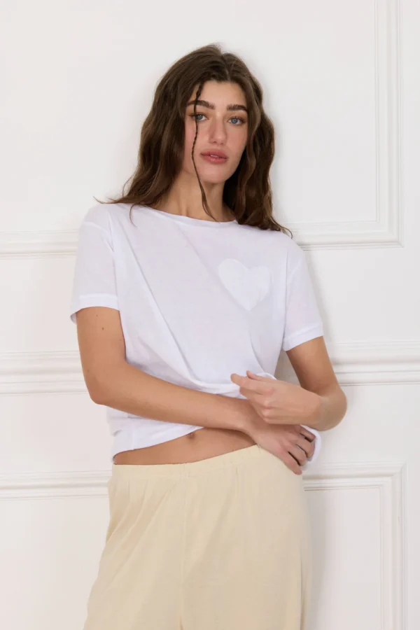⁦CHAMP HEART TEE WHITE⁩ – תמונה ⁦7⁩