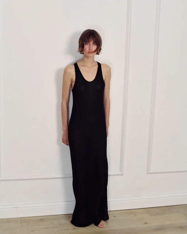 ⁦ANTONA KNIT DRESS BLACK⁩ – תמונה ⁦4⁩