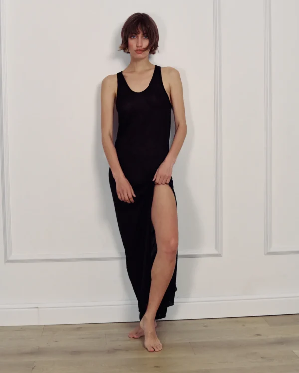 ⁦ANTONA KNIT DRESS BLACK⁩ – תמונה ⁦5⁩
