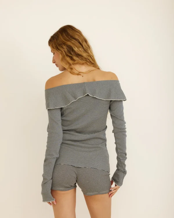 ⁦ANINA TOP BLUE STRIPES⁩ – תמונה ⁦4⁩