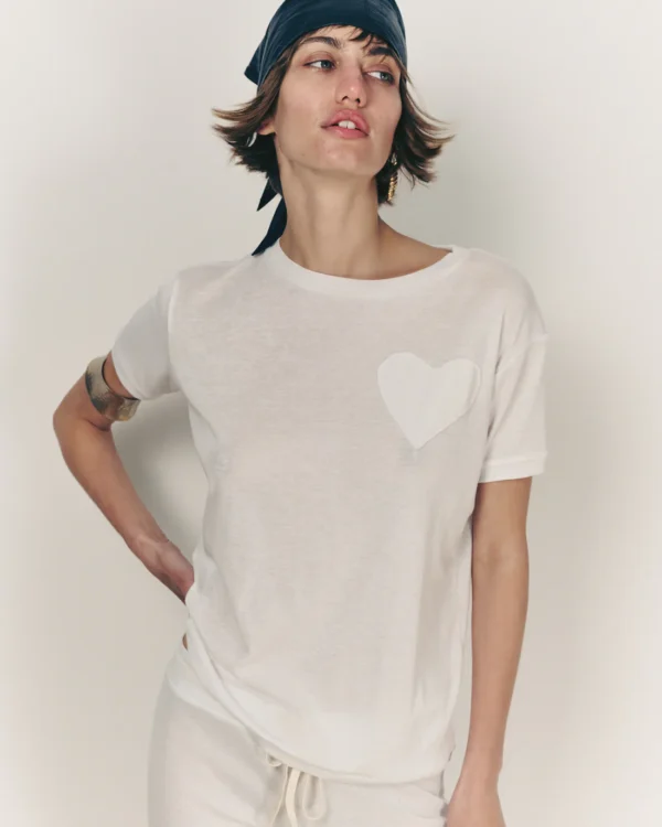 CHAMP HEART TEE WHITE