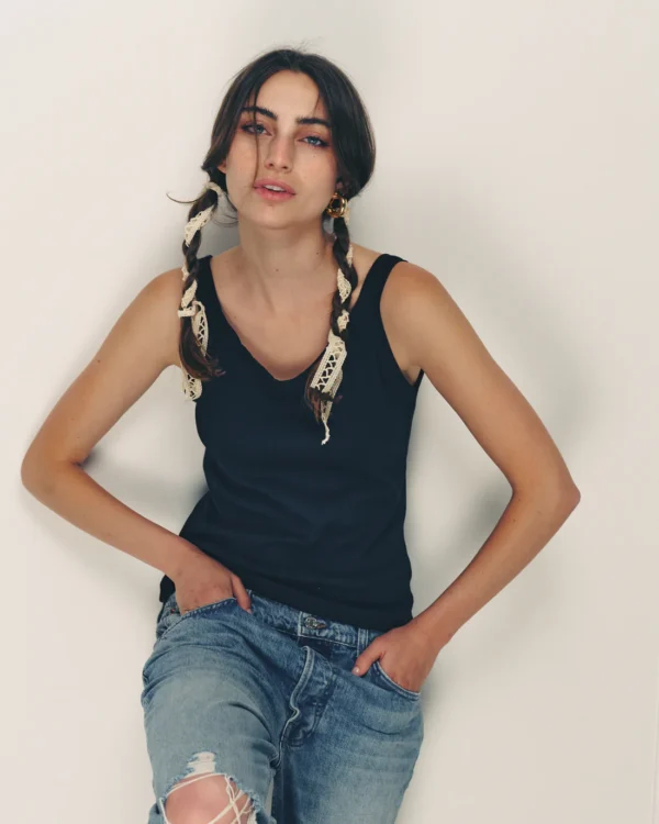 ⁦RITA TANK BLACK⁩ – תמונה ⁦2⁩