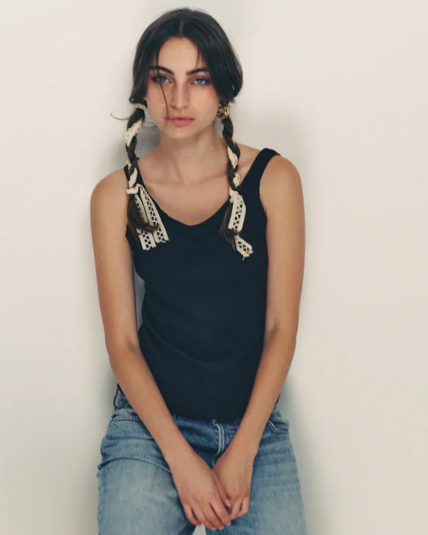 ⁦RITA TANK BLACK⁩ – תמונה ⁦3⁩