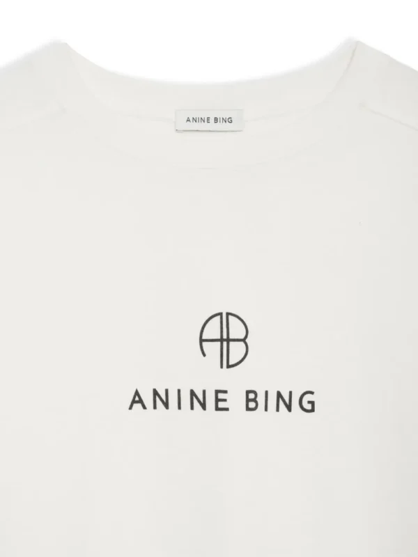 ⁦ANINE BING logo-print cotton t-shirt⁩ – תמונה ⁦3⁩