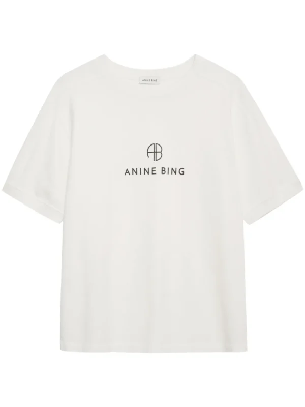 ANINE BING logo-print cotton t-shirt