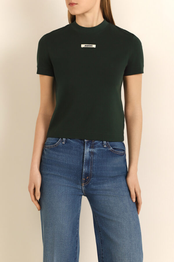 ⁦JACQUEMUS The Gros Grain t-shirt Grosgrain logo t-shirt⁩ – תמונה ⁦3⁩
