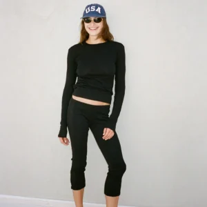 CAPRI EASY BLACK PANTS